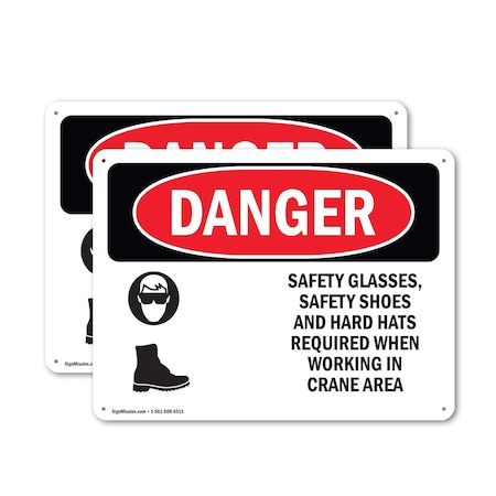 Signmission 18 in Height, 24 in Width, Plastic, Rectangle OS-2PACK-DS-P-1824-L-1776